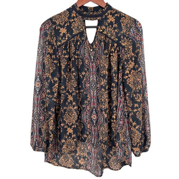 Knox Rose Tops - Knox Rose Womens Size Medium Blouse Shirt Top Boho Long Sleeve Floral Fall